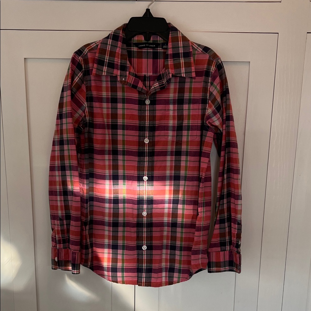 Janie and Jack Plaid Button Down Shirt